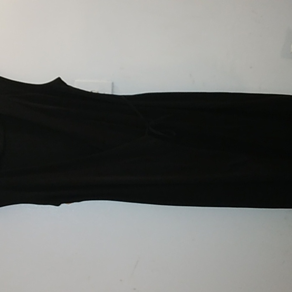 Black Faux Wrap Dress - Picture 5 of 6
